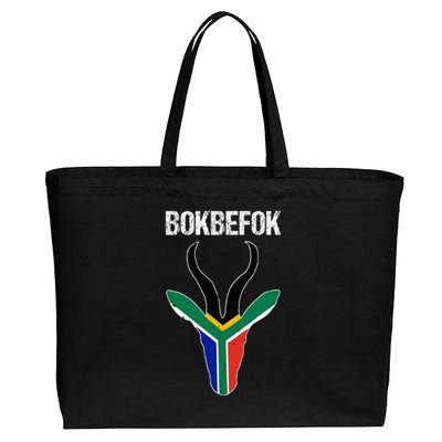 Bokbefok South African Rugby Bokke South Africa Flag Colours Cotton Canvas Jumbo Tote