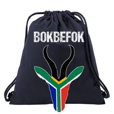 Bokbefok South African Rugby Bokke South Africa Flag Colours Drawstring Bag