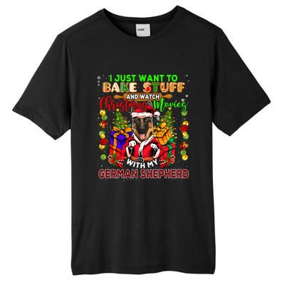 Bake Stuff And Watch Xmas Movies With Ger Shepherd Santa Great Gift Tall Fusion ChromaSoft Performance T-Shirt