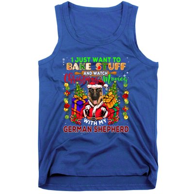 Bake Stuff And Watch Xmas Movies With Ger Shepherd Santa Great Gift Tank Top