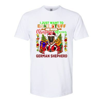 Bake Stuff And Watch Xmas Movies With Ger Shepherd Santa Great Gift Softstyle CVC T-Shirt