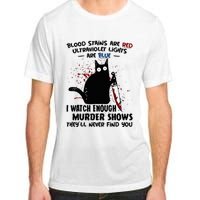 Blood Stains Are Red Ultraviolet Lights Are Blue Cat Funny Adult ChromaSoft Performance T-Shirt