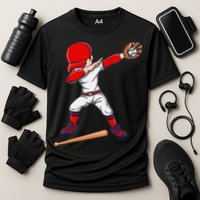 Baseballer Sports Athlete Dabbing Baseball Player Cooling Performance Crew T-Shirt