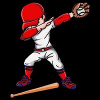 Baseballer Sports Athlete Dabbing Baseball Player Cooling Performance Crew T-Shirt