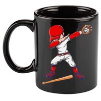 Baseballer Sports Athlete Dabbing Baseball Player 11oz C Handle Ceramic Mug