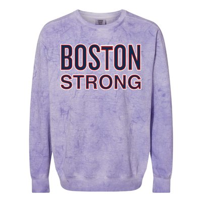 Boston Strong American Patriotic Colorblast Crewneck Sweatshirt