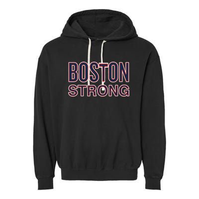 Boston Strong American Patriotic Garment-Dyed Fleece Hoodie