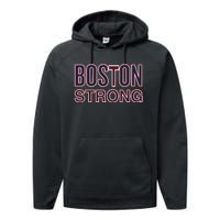 Boston Strong American Patriotic Performance Fleece Hoodie