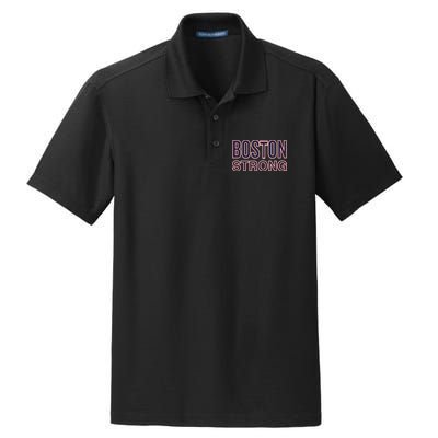 Boston Strong American Patriotic Dry Zone Grid Polo