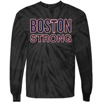 Boston Strong American Patriotic Tie-Dye Long Sleeve Shirt