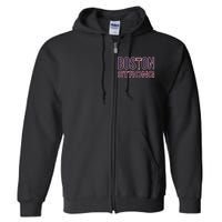 Boston Strong American Patriotic Full Zip Hoodie