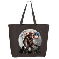 Bigfoot Sasquatch American Flag Full Moon Patriotics 25L Jumbo Tote