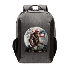 Bigfoot Sasquatch American Flag Full Moon Patriotics Vector Backpack