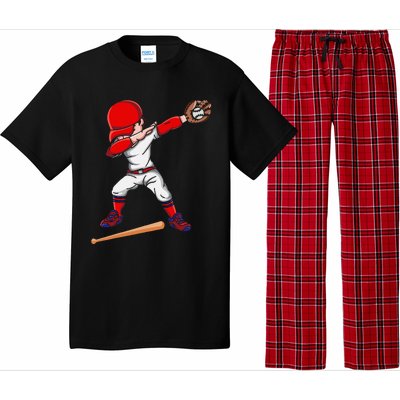 Baseballer Sports Athlete Dabbing Baseball Player Pajama Set