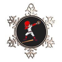 Baseballer Sports Athlete Dabbing Baseball Player Metallic Star Ornament