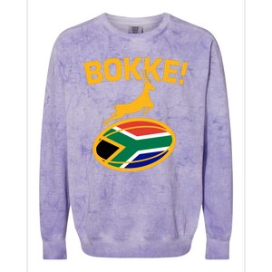 Bokke South African Rugby Fan Colorblast Crewneck Sweatshirt