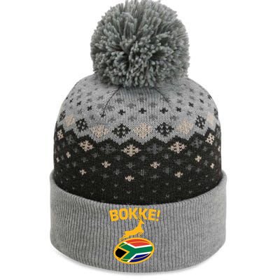 Bokke South African Rugby Fan The Baniff Cuffed Pom Beanie