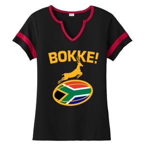 Bokke South African Rugby Fan Ladies Halftime Notch Neck Tee