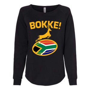 Bokke South African Rugby Fan Womens California Wash Sweatshirt