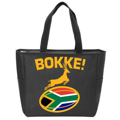 Bokke South African Rugby Fan Zip Tote Bag