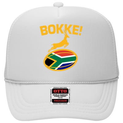 Bokke South African Rugby Fan High Crown Mesh Back Trucker Hat