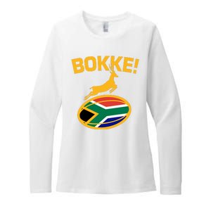 Bokke South African Rugby Fan Womens CVC Long Sleeve Shirt