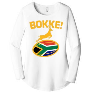 Bokke South African Rugby Fan Women's Perfect Tri Tunic Long Sleeve Shirt