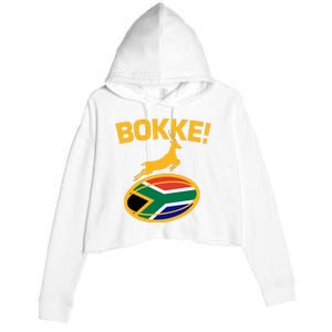 Bokke South African Rugby Fan Crop Fleece Hoodie