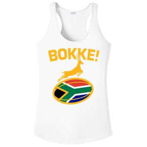 Bokke South African Rugby Fan Ladies PosiCharge Competitor Racerback Tank