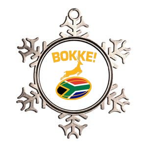 Bokke South African Rugby Fan Metallic Star Ornament