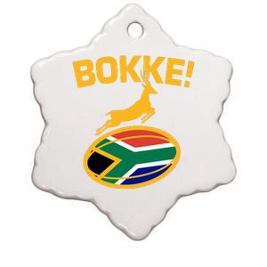 Bokke South African Rugby Fan Ceramic Star Ornament