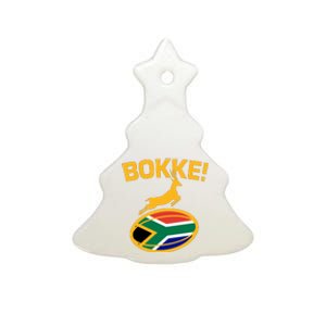 Bokke South African Rugby Fan Ceramic Tree Ornament