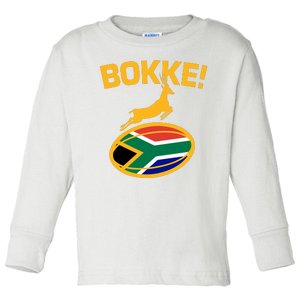 Bokke South African Rugby Fan Toddler Long Sleeve Shirt