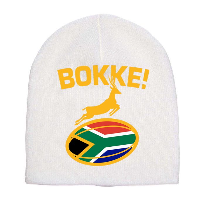 Bokke South African Rugby Fan Short Acrylic Beanie