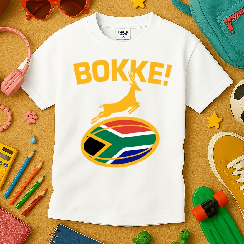 Bokke South African Rugby Fan Kids T-Shirt