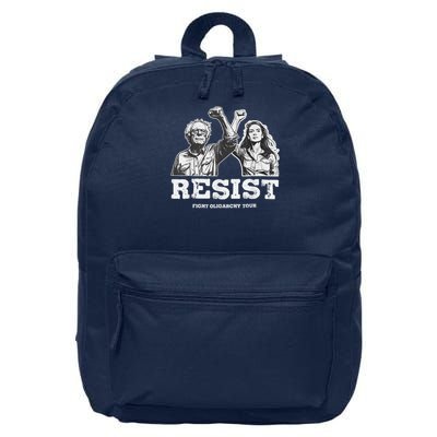 Bernie Sanders AOC Fighting Oligarchy Tours 16 in Basic Backpack