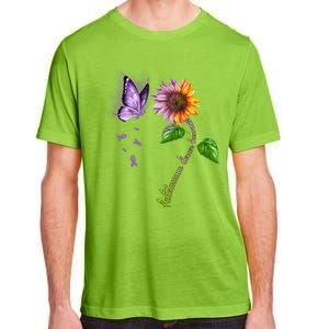 Butterfly Sunflower Autoimmune Disease Awareness Gift Adult ChromaSoft Performance T-Shirt