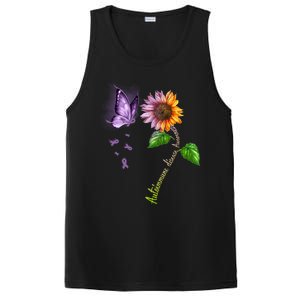 Butterfly Sunflower Autoimmune Disease Awareness Gift PosiCharge Competitor Tank