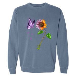 Butterfly Sunflower Autoimmune Disease Awareness Gift Garment-Dyed Sweatshirt