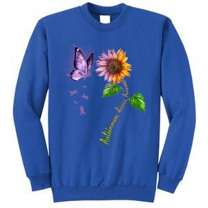 Butterfly Sunflower Autoimmune Disease Awareness Gift Sweatshirt