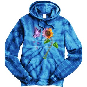 Butterfly Sunflower Autoimmune Disease Awareness Gift Tie Dye Hoodie