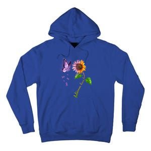 Butterfly Sunflower Autoimmune Disease Awareness Gift Tall Hoodie