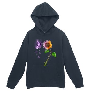 Butterfly Sunflower Autoimmune Disease Awareness Gift Urban Pullover Hoodie