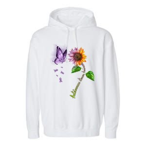 Butterfly Sunflower Autoimmune Disease Awareness Gift Garment-Dyed Fleece Hoodie