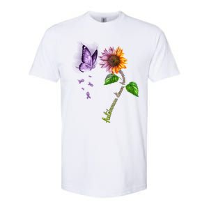 Butterfly Sunflower Autoimmune Disease Awareness Gift Softstyle CVC T-Shirt