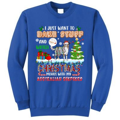 Bake Stuff And Watch Xmas Movies With My Australian Shepherd Gift Tall Sweatshirt