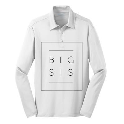 Big Sister Announcement Promoted to Big Sis Silk Touch Performance Long Sleeve Polo