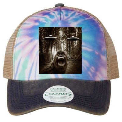 Bigfoot Sasquatch Alien Ufo Legacy Tie Dye Trucker Hat