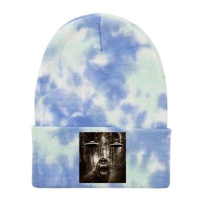 Bigfoot Sasquatch Alien Ufo Tie Dye 12in Knit Beanie