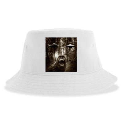 Bigfoot Sasquatch Alien Ufo Sustainable Bucket Hat